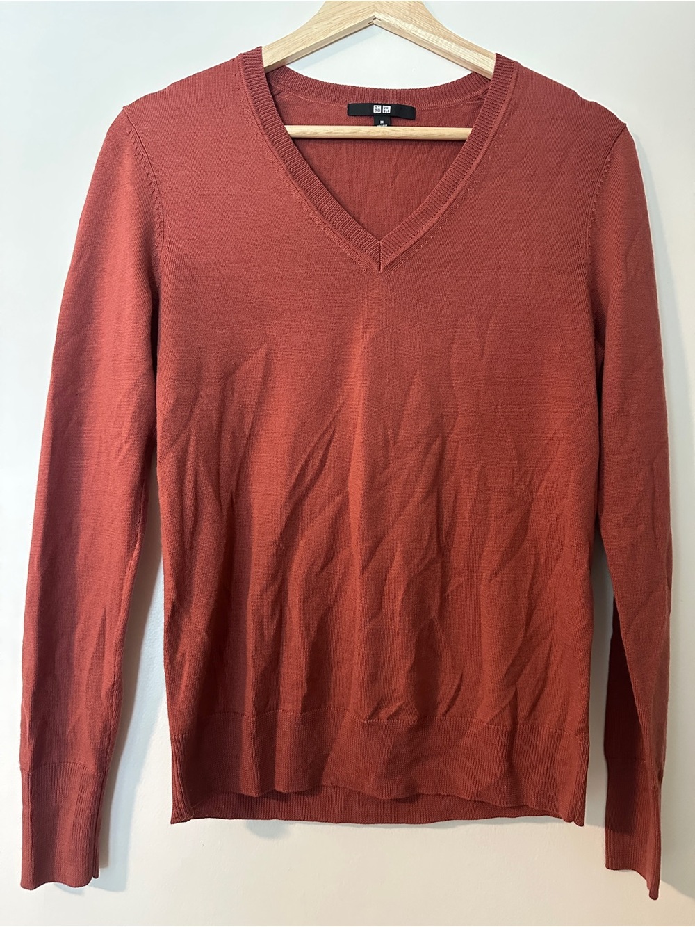 UNIQLO 100% Wool V-Neck Sweater